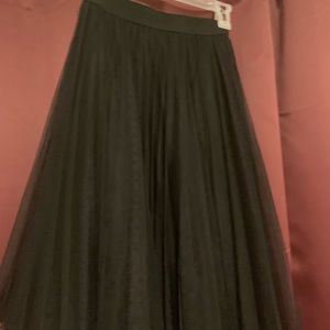 A black tule skirt.